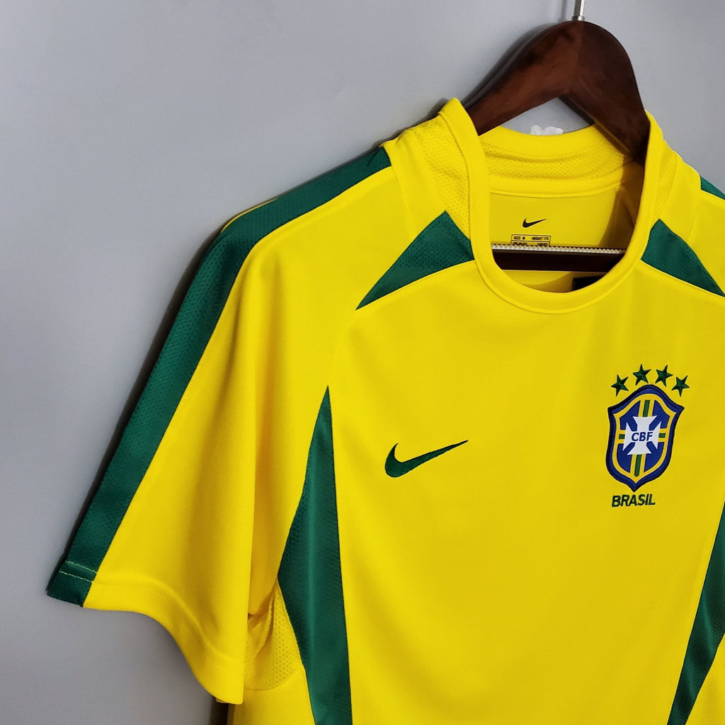 NIKE BRAZIL 2002 RETRO HOME JERSEY