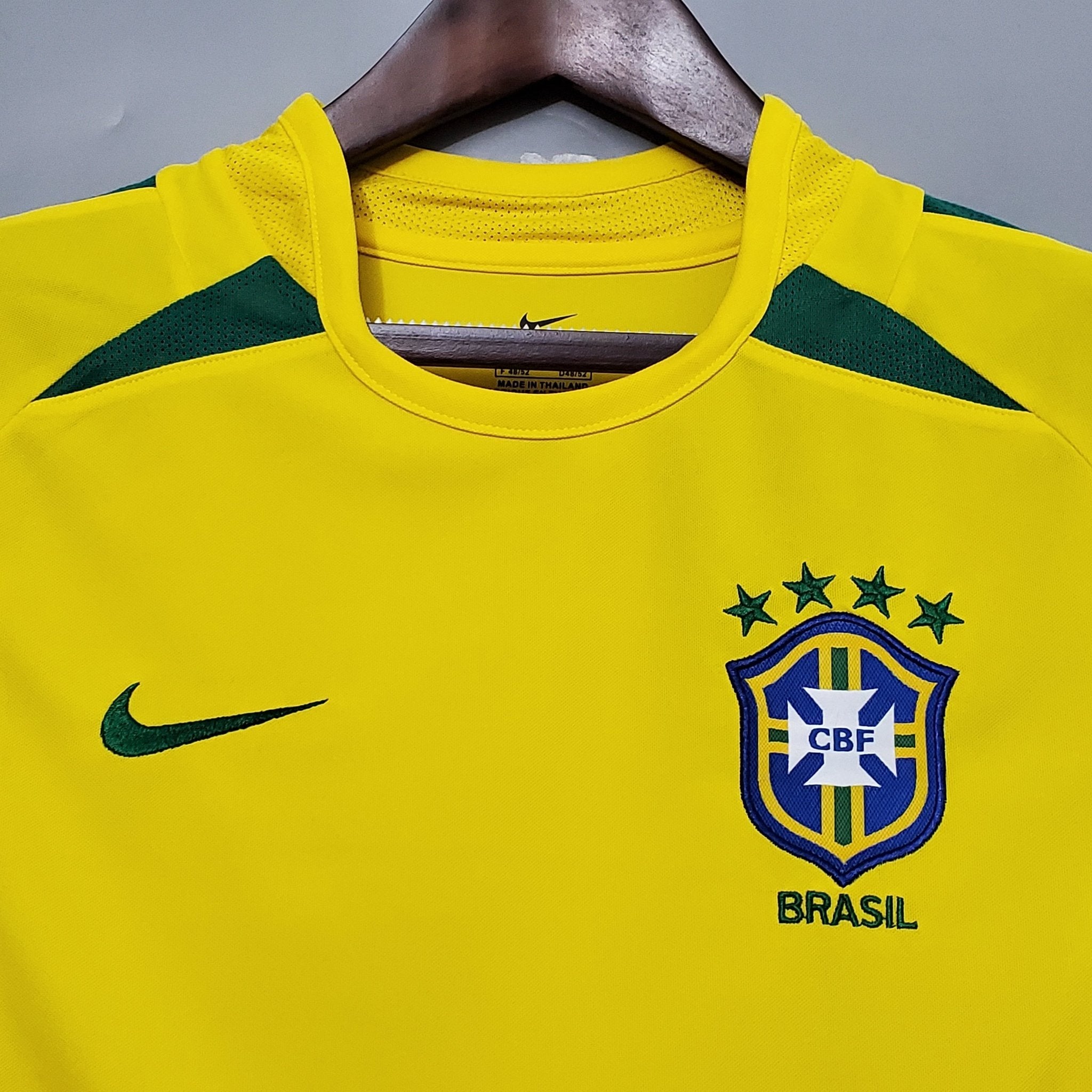 NIKE BRAZIL 2002 RETRO HOME JERSEY